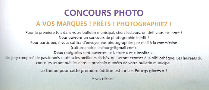 Concours photo - les fourgs