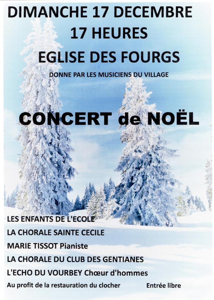 Concert de Noël Les Fourgs