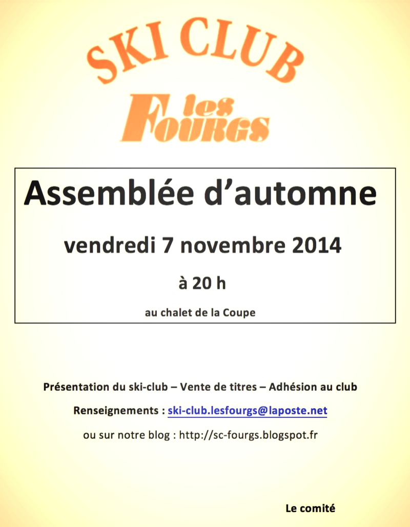 Affiche ski club 2014 - Version 2