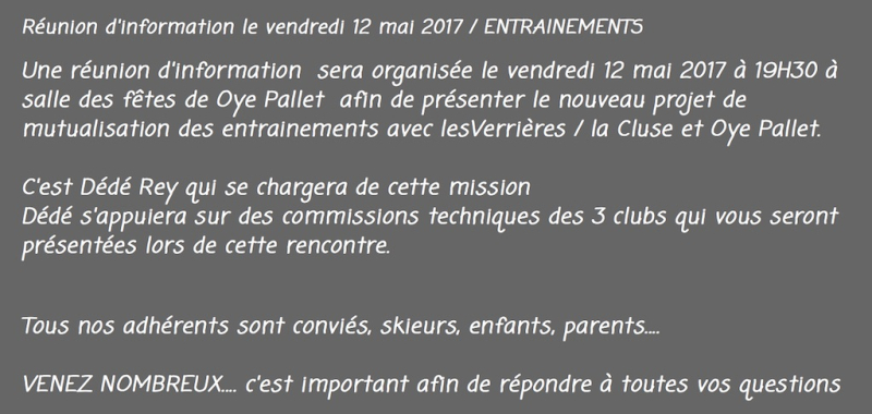 Réunion ski club 2