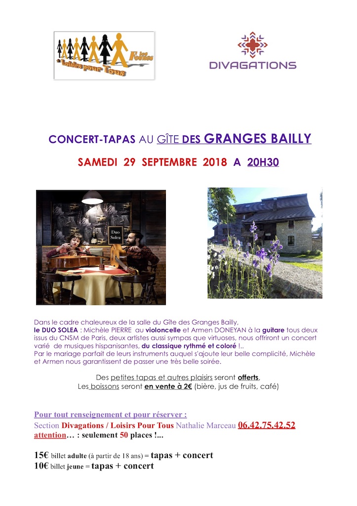 Concert Tapas Les Fourgs NM Concert Tapas Les Fourgs NM