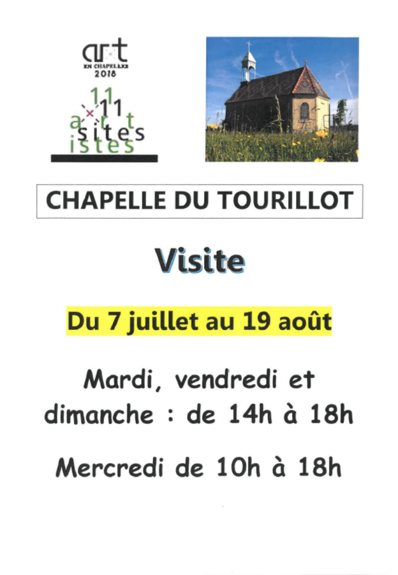 Affiche Art en chapelle du Tourillot