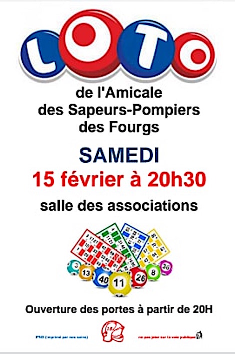 Affiche Loto Pompiers