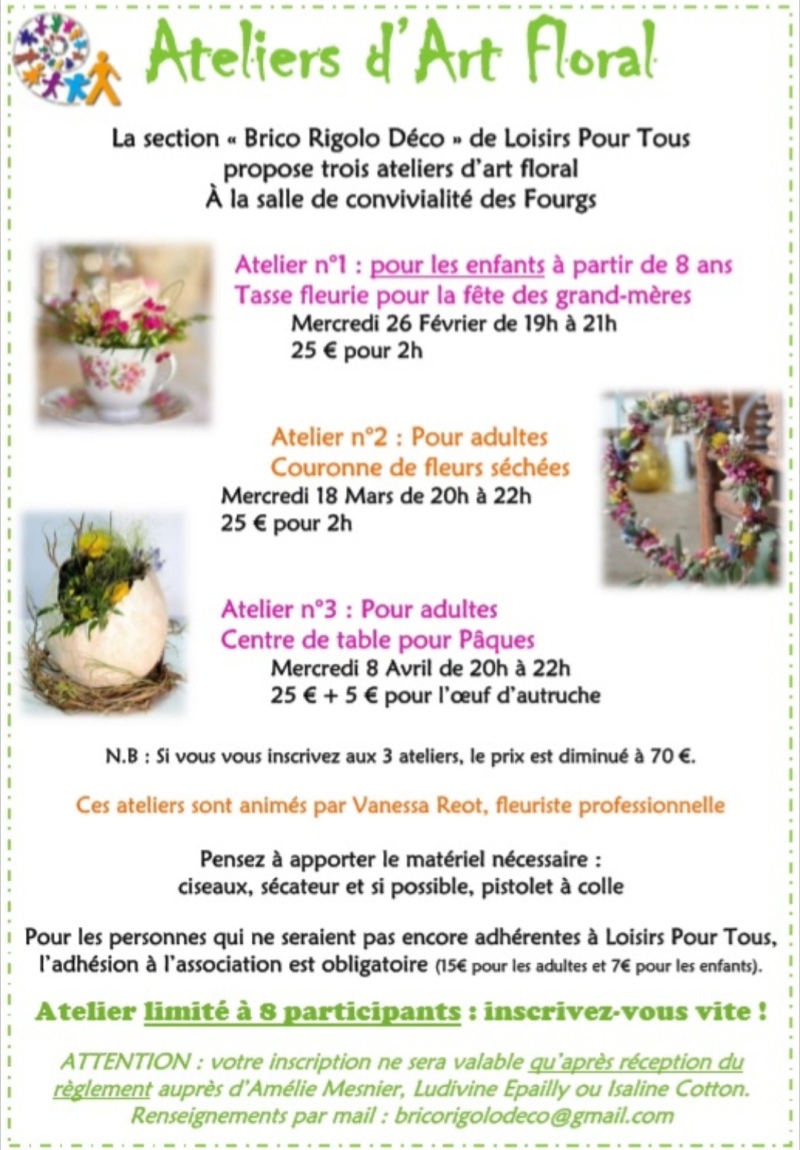 Affiche Atelier Art Floral copie Affiche Atelier Art Floral copie