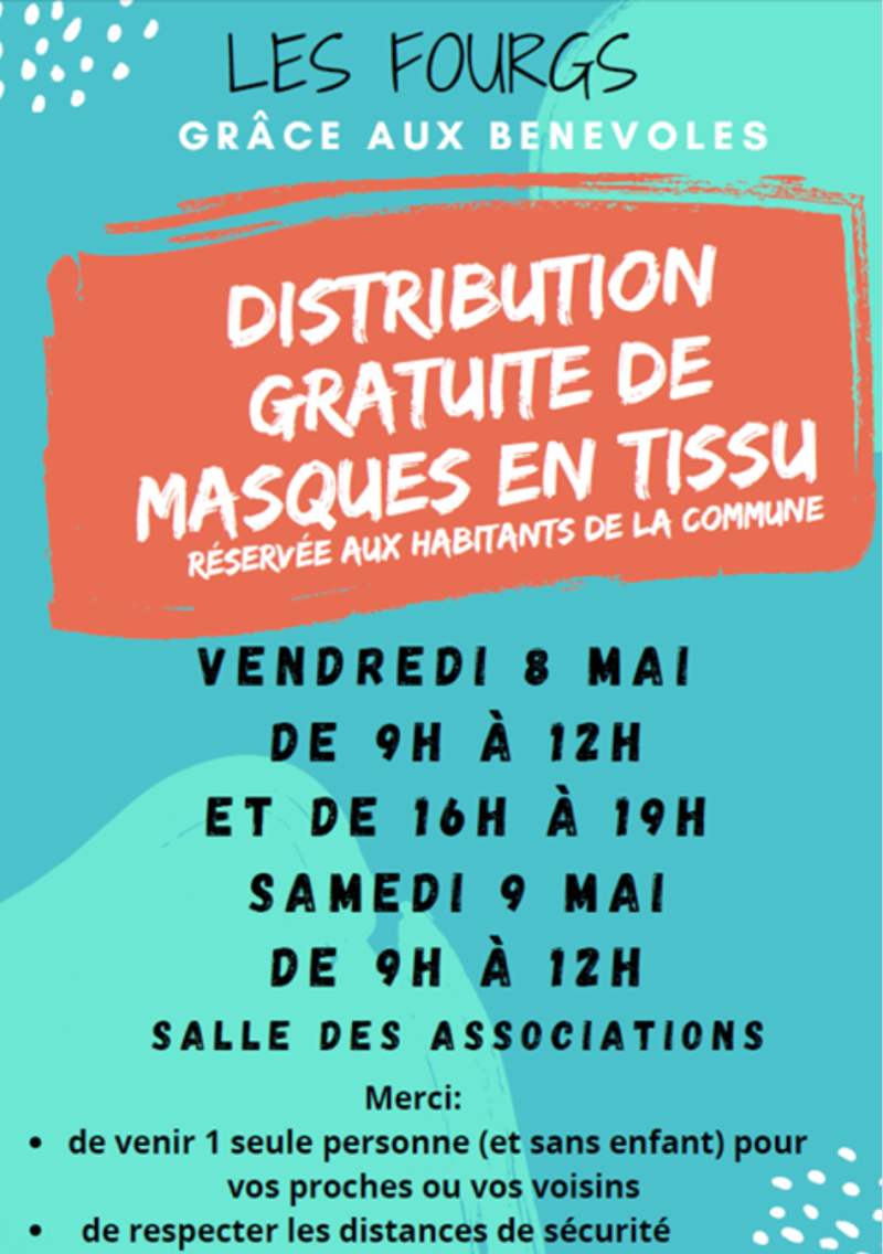 Affiche distribution masques Affiche distribution masques