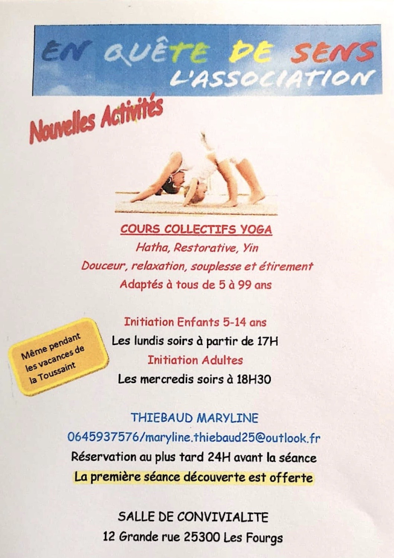 Cours collectifs Yoga