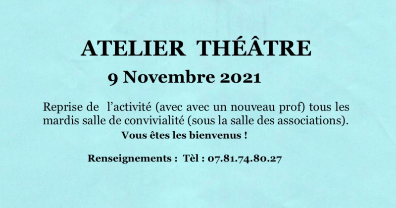 Affiche atelier théatre 2